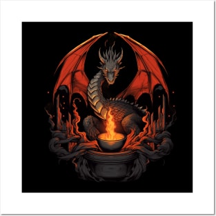 Eternal Flame Keeper Dragon Posters and Art